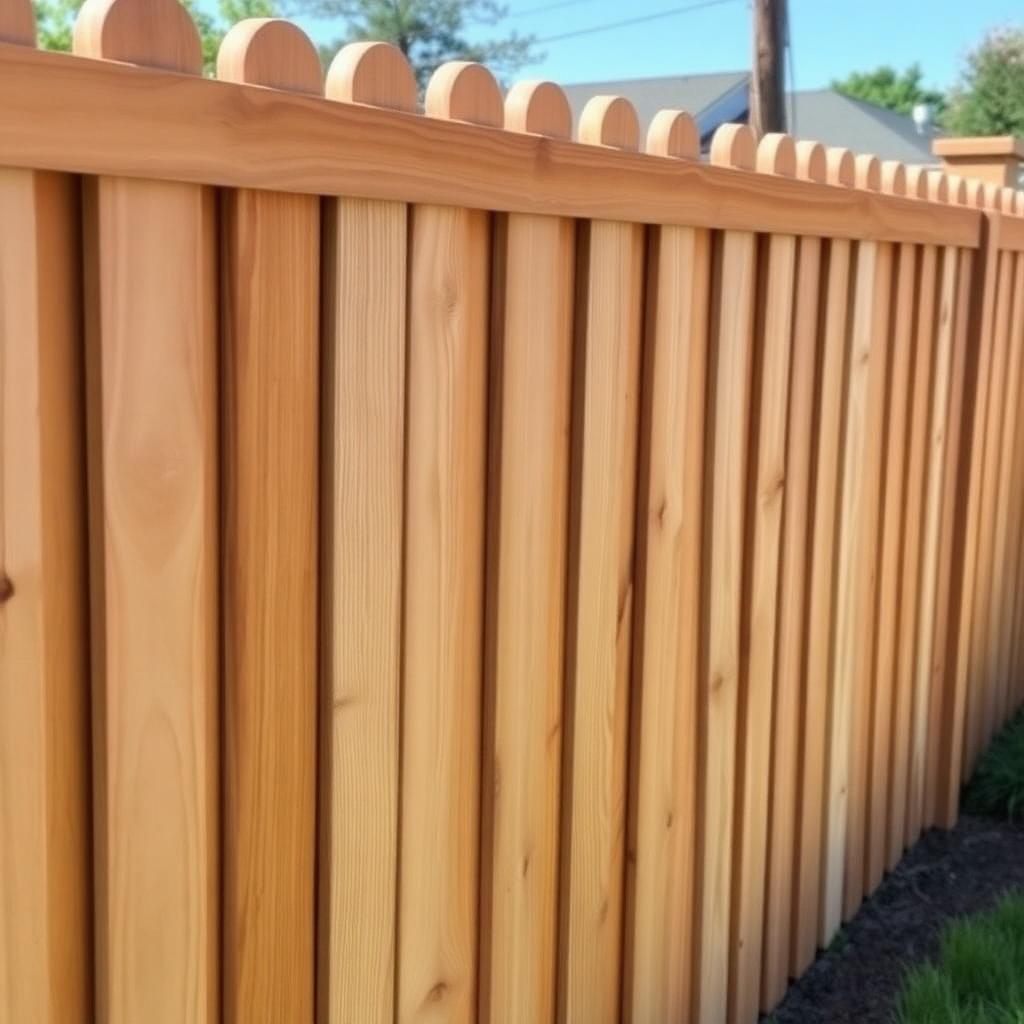 Cedar wood privacy fence installed by A&E in Utah